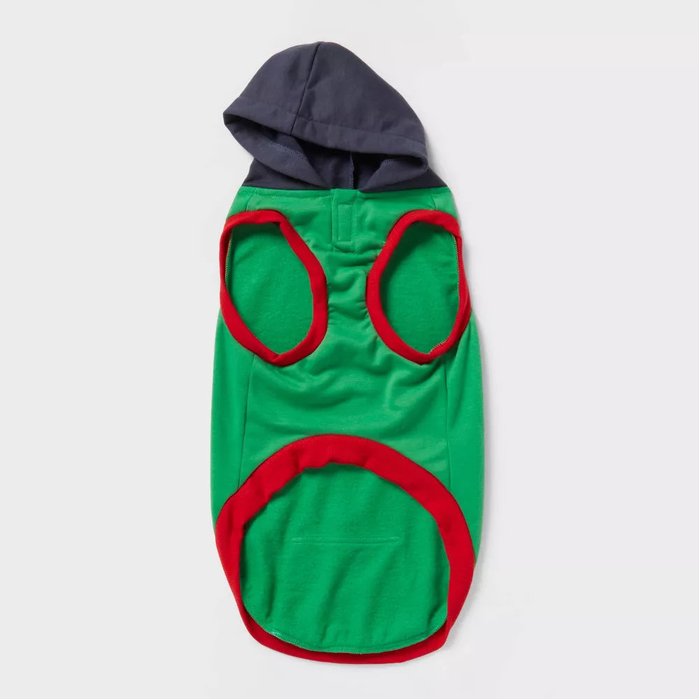 Sudadera con capucha para perros diseño bloques de color