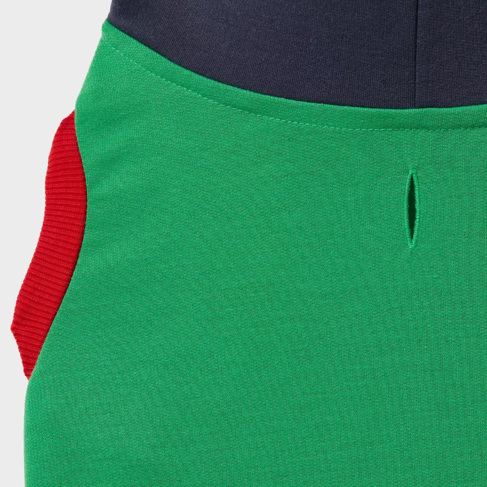 Sudadera con capucha para perros diseño bloques de color