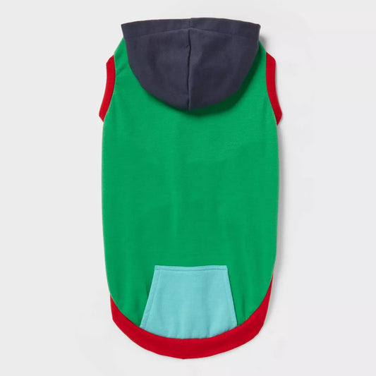 Sudadera con capucha para perros diseño bloques de color
